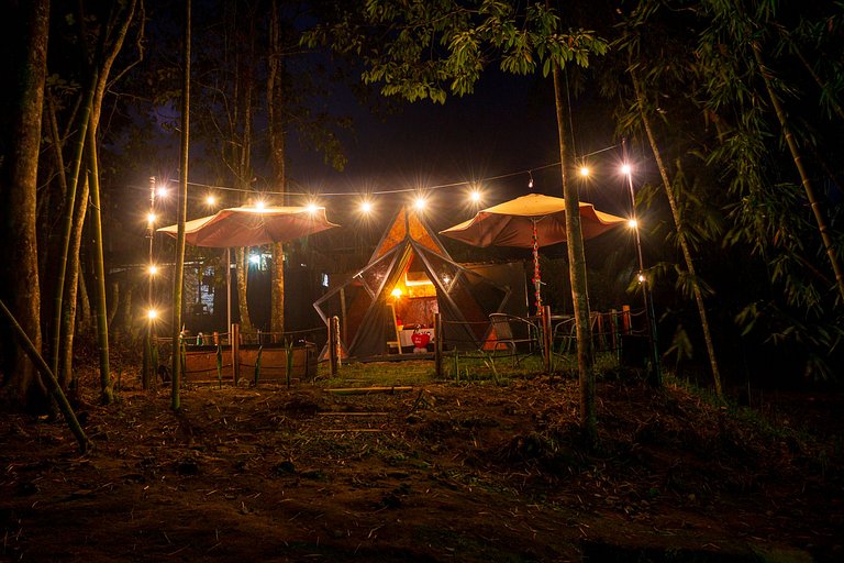 Glamping luxury, mystic natural