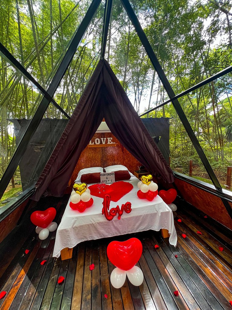 Glamping luxury, mystic natural