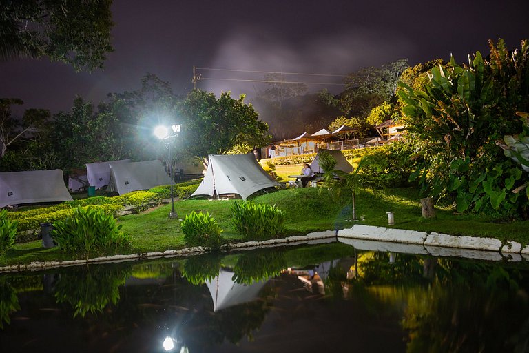 Glamping luxury, mystic natural